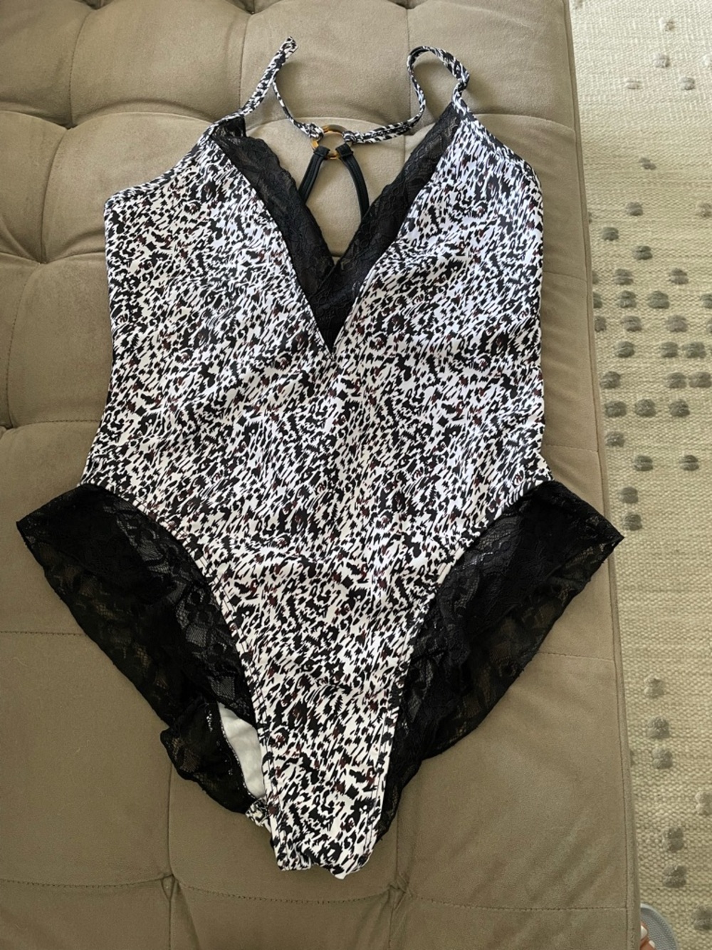 Black & White Animal Print Swim